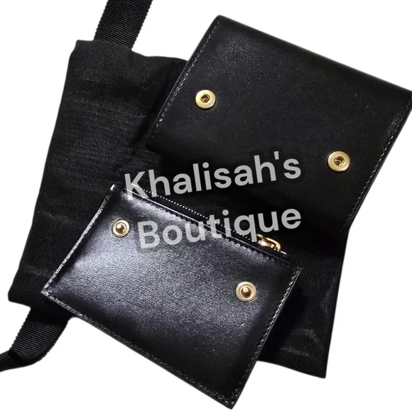 LIKE NEW!!! CELINE COMPACT WALLET WITH COIN TRIOMPHE IN Shiny Calfskin TRIFOLD - Picture 8 of 16